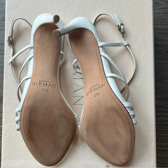 New with box Alexandre Birman strappy 75 white leather sandals 37.5/US7.5 - Picture 6 of 7